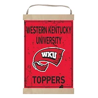 Western Kentucky Hilltoppers Faux Rust Banner Sign