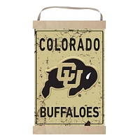 Colorado Buffaloes Faux Rust Banner Sign