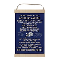 Navy Midshipmen 12'' x 20'' Fight Song Banner Sign