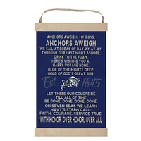Navy Midshipmen 12'' x 20'' Fight Song Banner Sign