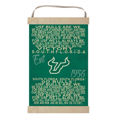 South Florida Bulls 12'' x 20'' Fight Song Banner Sign