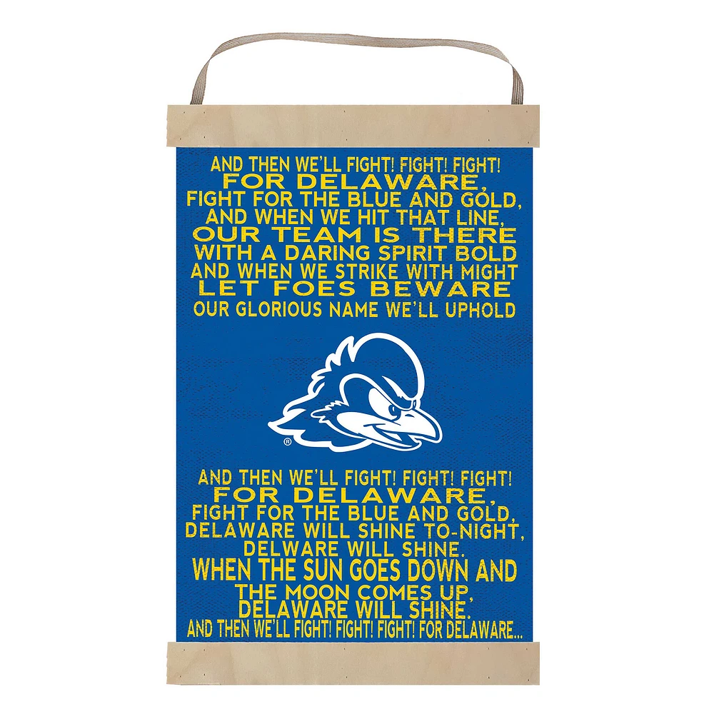 Delaware Fightin' Blue Hens 12'' x 20'' Fight Song Banner Sign