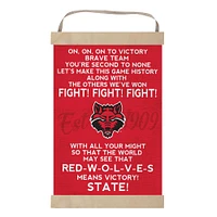 Arkansas State Red Wolves 12'' x 20'' Fight Song Banner Sign