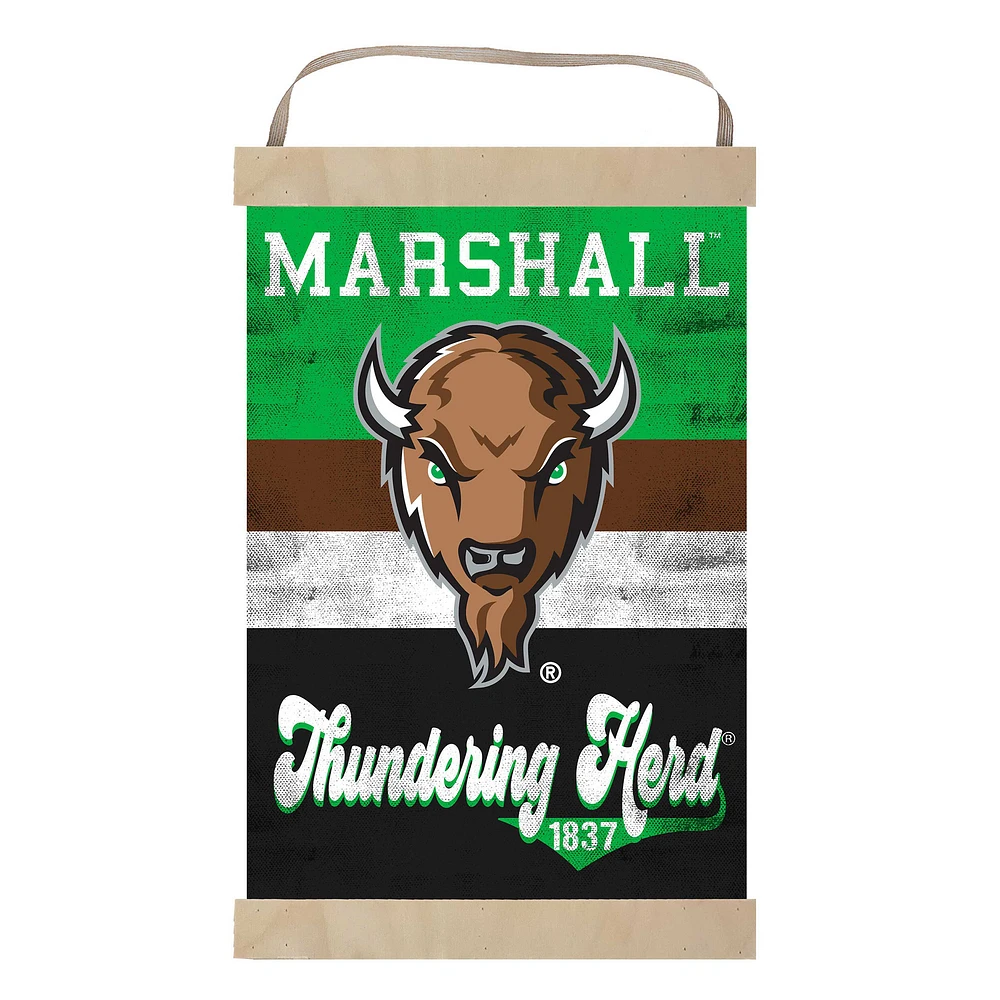 Marshall Thundering Herd Retro Logo Banner Sign