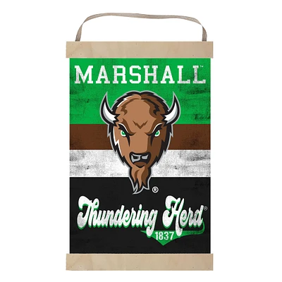 Marshall Thundering Herd Retro Logo Banner Sign