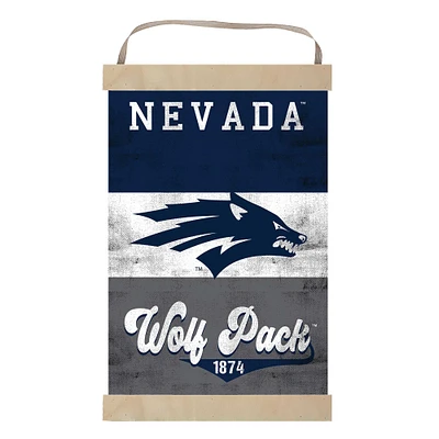 Nevada Wolf Pack Retro Logo Banner Sign