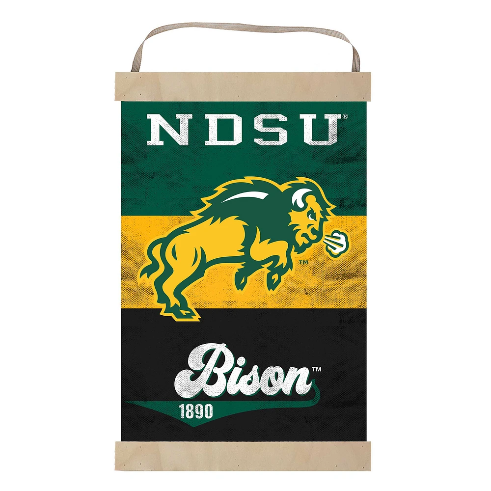 NDSU Bison Retro Logo Banner Sign