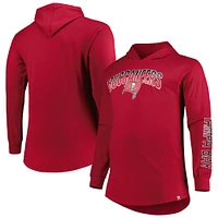 Men's Fanatics Red Tampa Bay Buccaneers Big & Tall Front Runner Pullover Hoodie