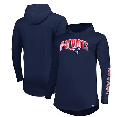 Men's Fanatics Navy New England Patriots Big & Tall Front Runner Pullover Hoodie