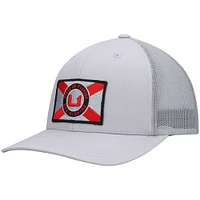 Men's Huk Gray State of Florida Trucker Snapback Hat