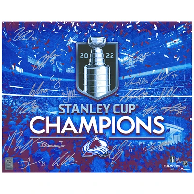 Colorado Avalanche Multi-Signed 2022 Stanley Cup Champions 16" x 20" Photograph with Multiple Signatures - Created by Artist Brian Konnick - Limited Edition of 22
