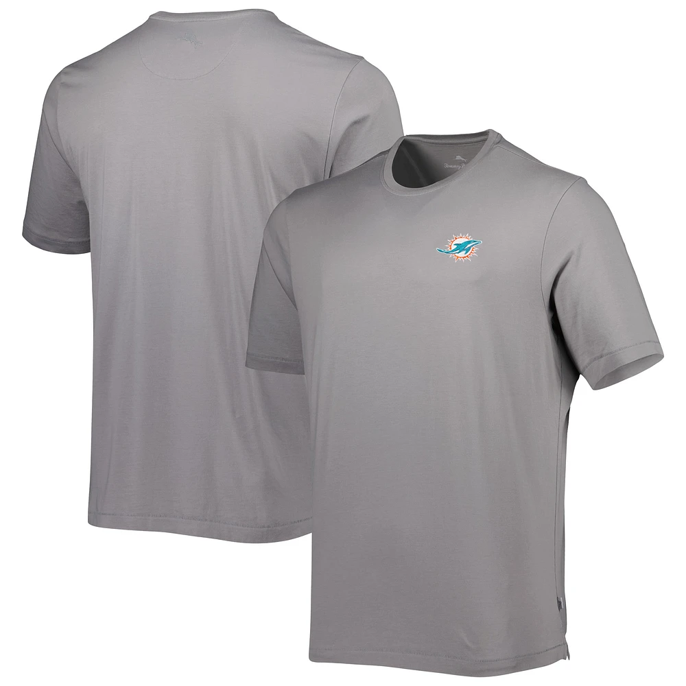 Men's Tommy Bahama Gray Miami Dolphins Bali Skyline T-Shirt