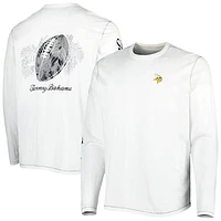 Men's Tommy Bahama White Minnesota Vikings Laces Out Billboard Long Sleeve T-Shirt