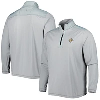 Men's Tommy Bahama Gray New Orleans Saints On Deck IslandZone Half-Zip Jacket