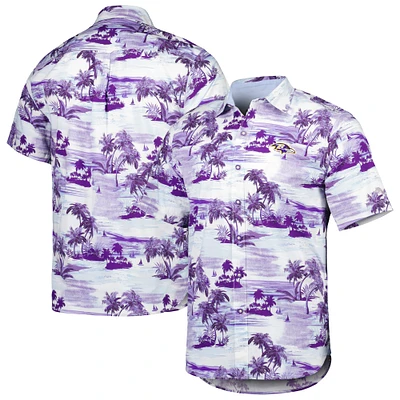 Men's Tommy Bahama Purple Baltimore Ravens Sport Tropical Horizons Button-Up Shirt