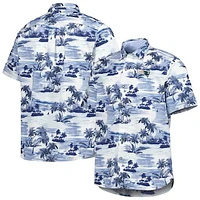 Men's Tommy Bahama Navy New England Patriots Sport Tropical Horizons Button-Up Shirt