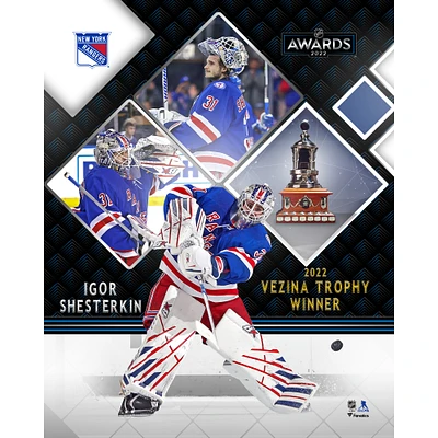 Igor Shesterkin New York Rangers Unsigned 2022 Vezina Trophy Winner Photograph
