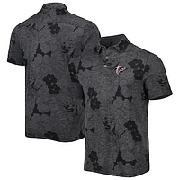 Men's Tommy Bahama Black Atlanta Falcons Miramar Blooms Polo