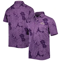 Men's Tommy Bahama Purple Baltimore Ravens Miramar Blooms Polo