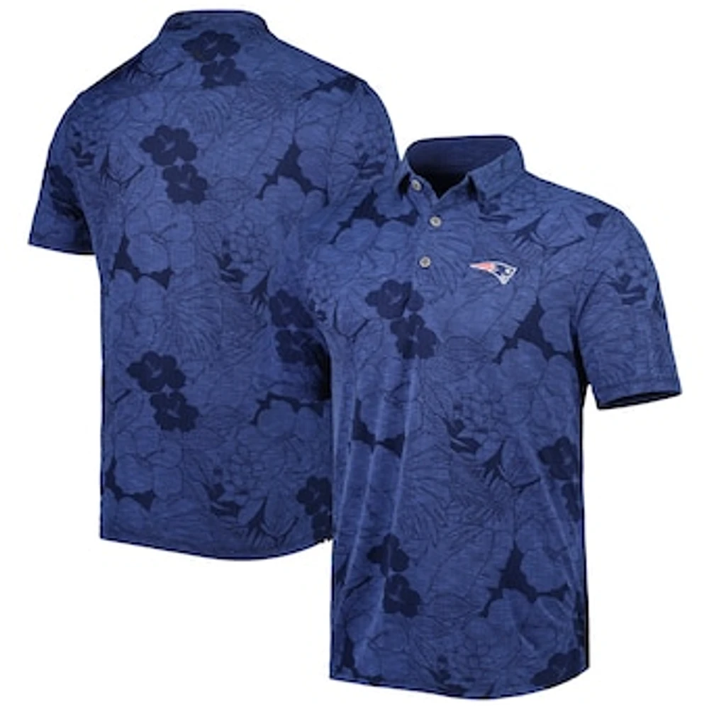 Men's Tommy Bahama Navy New England Patriots Miramar Blooms Polo