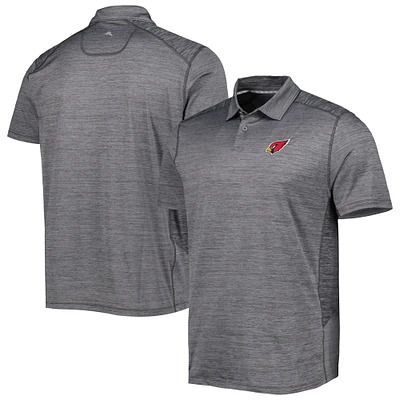 Men's Tommy Bahama Charcoal Arizona Cardinals Delray Frond IslandZone Polo