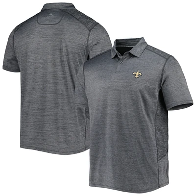 Men's Tommy Bahama Charcoal New Orleans Saints Delray Frond IslandZone Polo