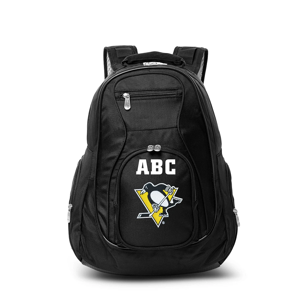 MOJO Black Pittsburgh Penguins Personalized Premium Laptop Backpack