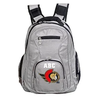 MOJO Gray Ottawa Senators Personalized Premium Laptop Backpack