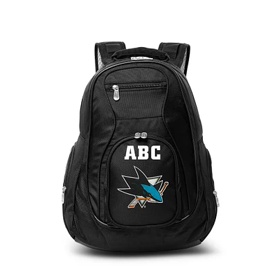 MOJO Black San Jose Sharks Personalized Premium Laptop Backpack