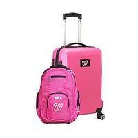 MOJO Pink Washington Nationals Personalized Deluxe 2-Piece Backpack & Carry-On Set