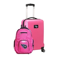 MOJO Pink Tennessee Titans Personalized Deluxe 2-Piece Backpack & Carry-On Set