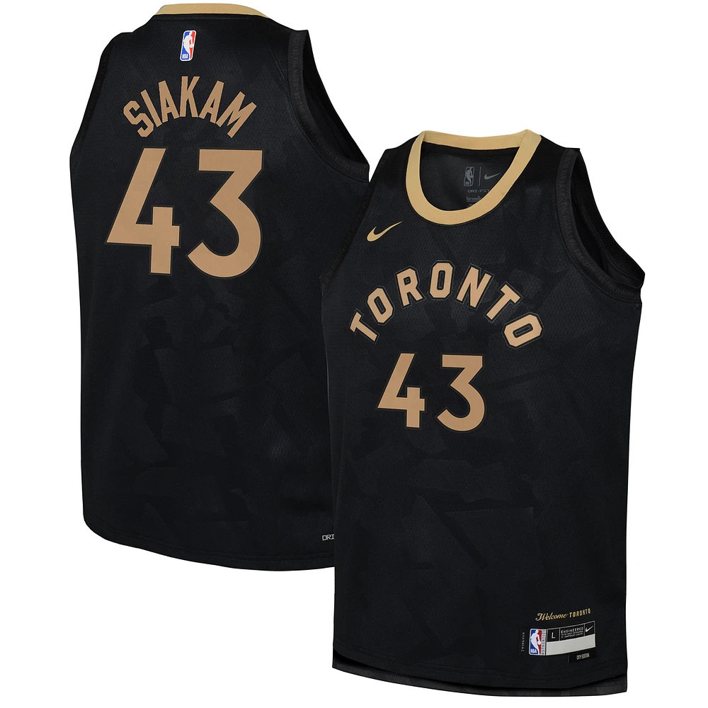 Youth Nike Pascal Siakam Black Toronto Raptors 2022/23 Swingman Jersey - City Edition