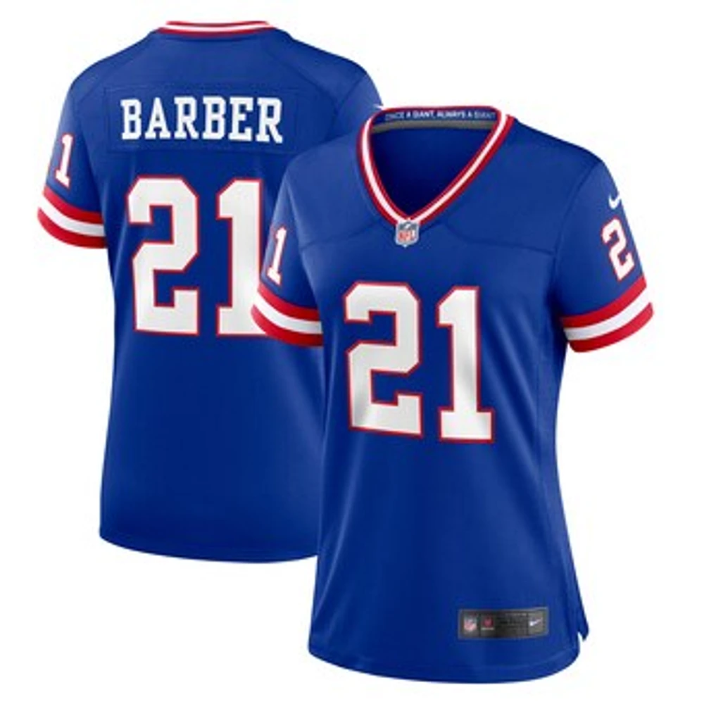 Women's Nike Tiki Barber Royal New York Giants Classic Retired Player Game Jersey