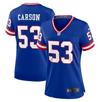 Women's Nike Harry Carson Royal New York Giants Classic Retired Player Game Jersey