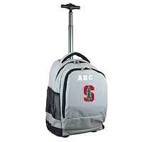 MOJO Gray Stanford Cardinal 19'' Personalized Premium Wheeled Backpack