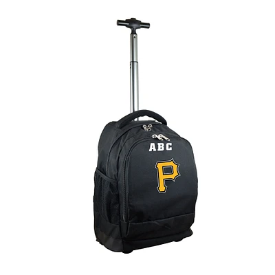MOJO Black Pittsburgh Pirates 19'' Personalized Premium Wheeled Backpack