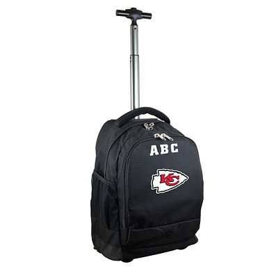 MOJO Black Kansas City Chiefs 19'' Personalized Premium Wheeled Backpack