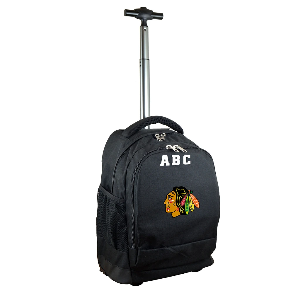 MOJO Chicago Blackhawks 19'' Personalized Premium Wheeled Backpack