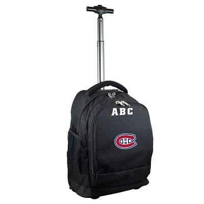 MOJO Black Montreal Canadiens 19'' Personalized Premium Wheeled Backpack