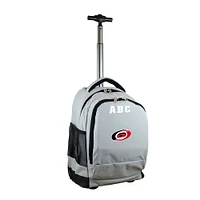 MOJO Gray Carolina Hurricanes 19'' Personalized Premium Wheeled Backpack