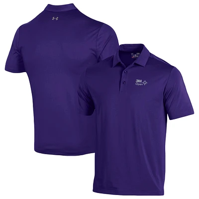 Men's Under Armour Purple 3M Open T2 Green Polo