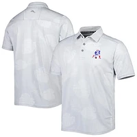 Men's Tommy Bahama Gray New England Patriots Throwback Delray Frond IslandZone Polo