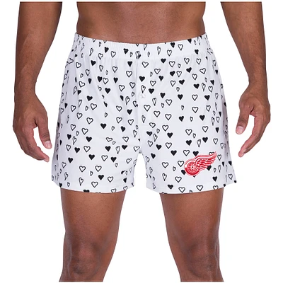 Men's Concepts Sport White Detroit Red Wings Epiphany All Over Print Knit Boxers