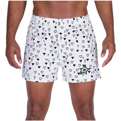 Men's Concepts Sport White Dallas Stars Epiphany All Over Print Knit Boxers