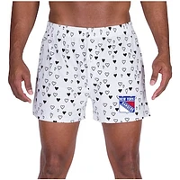 Men's Concepts Sport White New York Rangers Epiphany All Over Print Knit Boxers