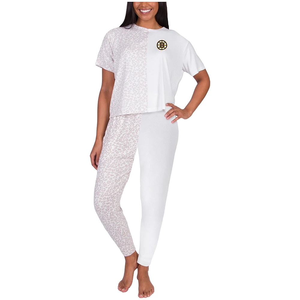 Women's Concepts Sport Cream Boston Bruins Brightside Top & Pants Set