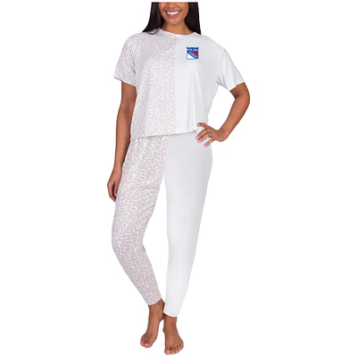 Women's Concepts Sport Cream New York Rangers Brightside Top & Pants Set