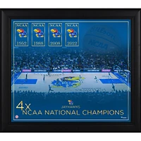 Kansas Jayhawks Framed 15" x 17" Basketball Team Championship Count Collage