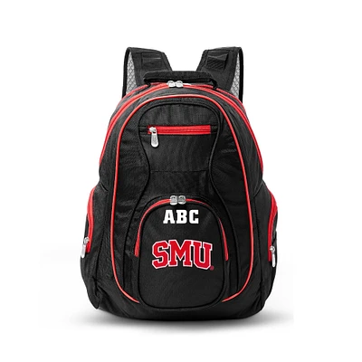 MOJO Black SMU Mustangs Personalized Premium Color Trim Backpack