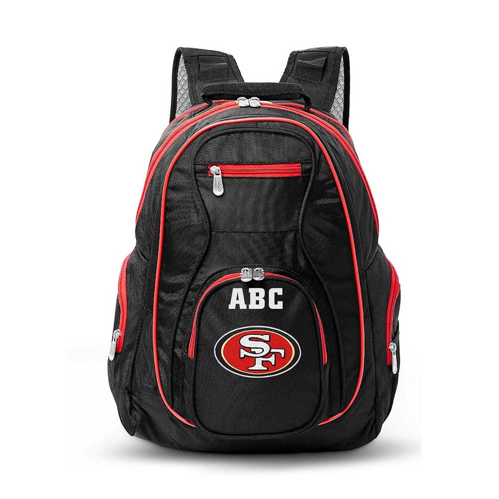 MOJO Black San Francisco 49ers Personalized Premium Color Trim Backpack